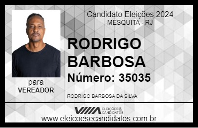 Candidato RODRIGO BARBOSA 2024 - MESQUITA - Eleições