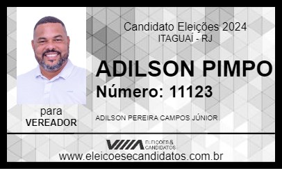 Candidato ADILSON PIMPO 2024 - ITAGUAÍ - Eleições