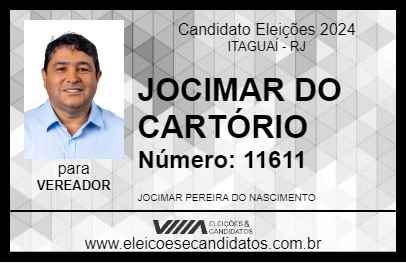 Candidato JOCIMAR DO CARTÓRIO 2024 - ITAGUAÍ - Eleições