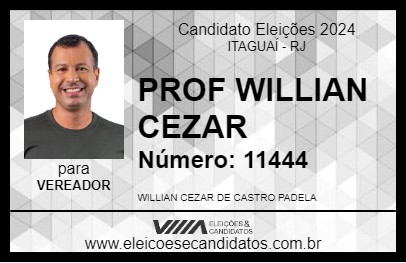 Candidato PROF WILLIAN CEZAR 2024 - ITAGUAÍ - Eleições