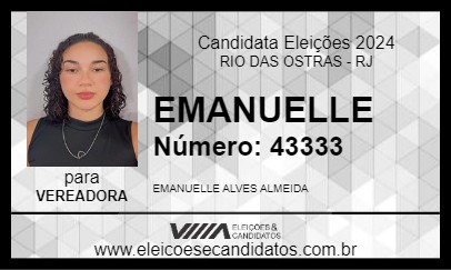 Candidato EMANUELLE 2024 - RIO DAS OSTRAS - Eleições