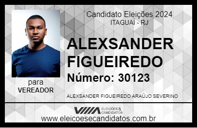 Candidato ALEXSANDER FIGUEIREDO 2024 - ITAGUAÍ - Eleições