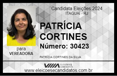 Candidato PATRÍCIA CORTINES 2024 - ITAGUAÍ - Eleições