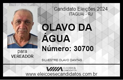 Candidato OLAVO DA ÁGUA 2024 - ITAGUAÍ - Eleições