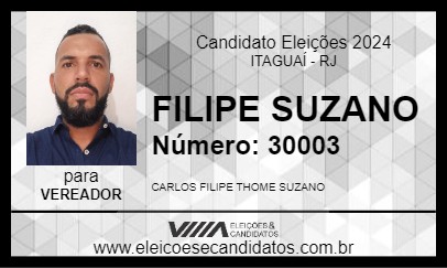 Candidato FILIPE SUZANO 2024 - ITAGUAÍ - Eleições