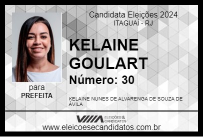 Candidato KELAINE GOULART 2024 - ITAGUAÍ - Eleições