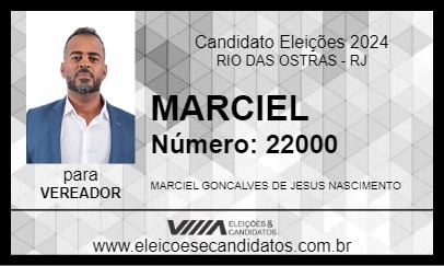 Candidato MARCIEL 2024 - RIO DAS OSTRAS - Eleições