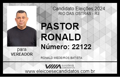 Candidato PASTOR RONALD 2024 - RIO DAS OSTRAS - Eleições