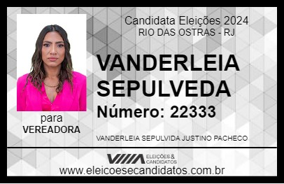 Candidato VANDERLEIA SEPULVEDA 2024 - RIO DAS OSTRAS - Eleições