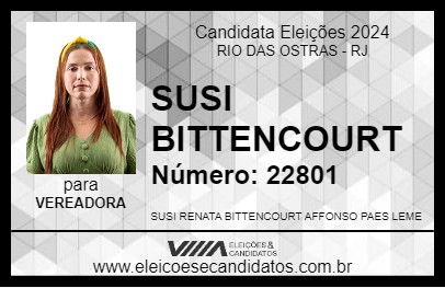 Candidato SUSI BITTENCOURT 2024 - RIO DAS OSTRAS - Eleições