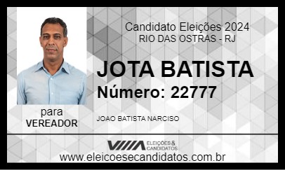 Candidato JOTA BATISTA 2024 - RIO DAS OSTRAS - Eleições