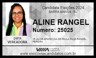 Candidato ALINE RANGEL 2024 - BARRA MANSA - Eleições