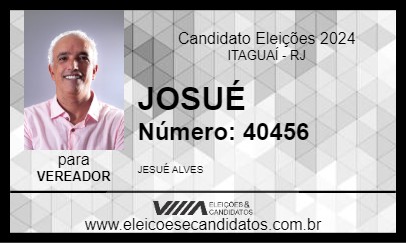 Candidato JOSUÉ 2024 - ITAGUAÍ - Eleições