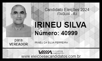 Candidato IRINEU SILVA 2024 - ITAGUAÍ - Eleições