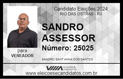 Candidato SANDRO ASSESSOR 2024 - RIO DAS OSTRAS - Eleições