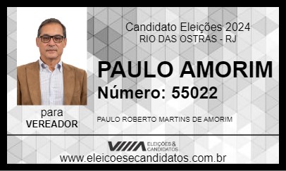 Candidato PAULO AMORIM 2024 - RIO DAS OSTRAS - Eleições