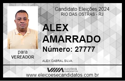 Candidato ALEX AMARRADO 2024 - RIO DAS OSTRAS - Eleições