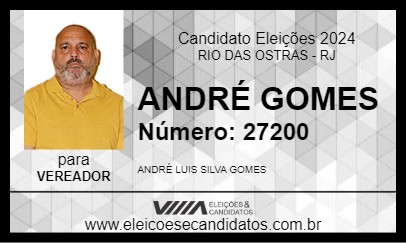 Candidato ANDRÉ GOMES 2024 - RIO DAS OSTRAS - Eleições