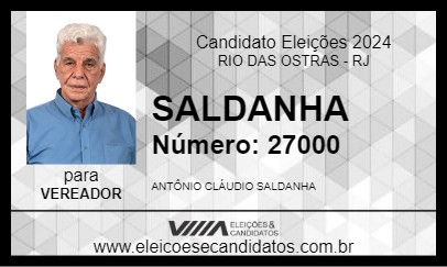 Candidato SALDANHA 2024 - RIO DAS OSTRAS - Eleições