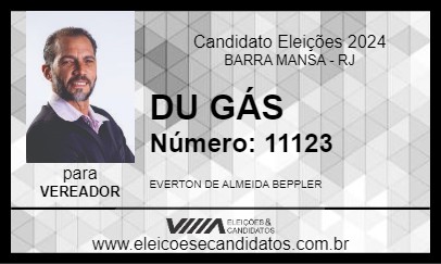 Candidato DU GÁS 2024 - BARRA MANSA - Eleições