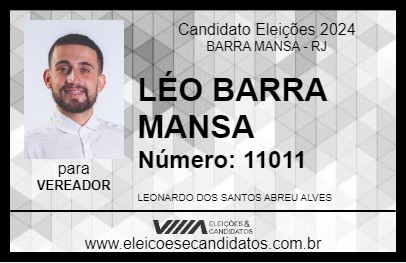 Candidato LÉO BARRA MANSA 2024 - BARRA MANSA - Eleições