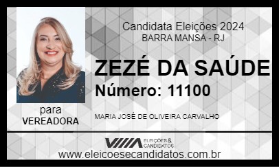 Candidato ZEZÉ DA SAÚDE 2024 - BARRA MANSA - Eleições