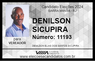 Candidato DENILSON SICUPIRA 2024 - BARRA MANSA - Eleições