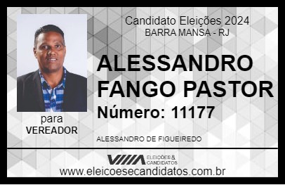 Candidato ALESSANDRO FANGO PASTOR 2024 - BARRA MANSA - Eleições