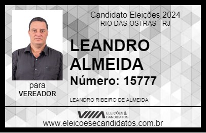 Candidato LEANDRO ALMEIDA 2024 - RIO DAS OSTRAS - Eleições