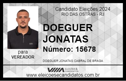 Candidato DOEGUER JONATAS 2024 - RIO DAS OSTRAS - Eleições