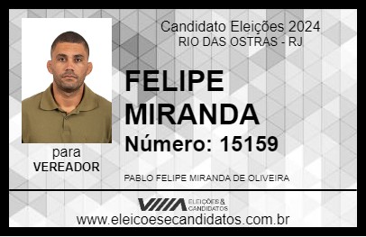 Candidato FELIPE MIRANDA 2024 - RIO DAS OSTRAS - Eleições