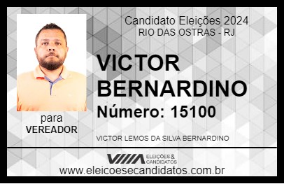 Candidato VICTOR BERNARDINO 2024 - RIO DAS OSTRAS - Eleições