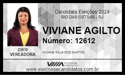 Candidato VIVIANE AGILTO 2024 - RIO DAS OSTRAS - Eleições