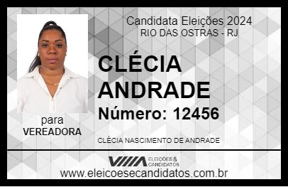 Candidato CLÉCIA ANDRADE 2024 - RIO DAS OSTRAS - Eleições