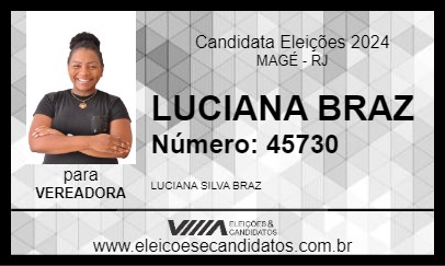 Candidato LUCIANA BRAZ 2024 - MAGÉ - Eleições