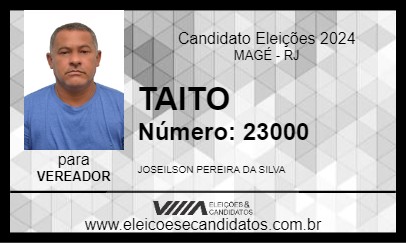 Candidato TAITO 2024 - MAGÉ - Eleições