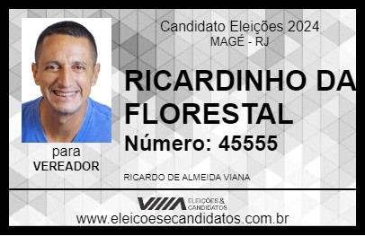 Candidato RICARDINHO DA FLORESTAL 2024 - MAGÉ - Eleições