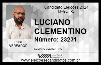 Candidato LUCIANO CLEMENTINO 2024 - MAGÉ - Eleições