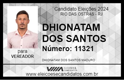 Candidato DHIONATAM DOS SANTOS 2024 - RIO DAS OSTRAS - Eleições