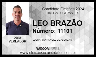 Candidato LEO BRAZÃO 2024 - RIO DAS OSTRAS - Eleições