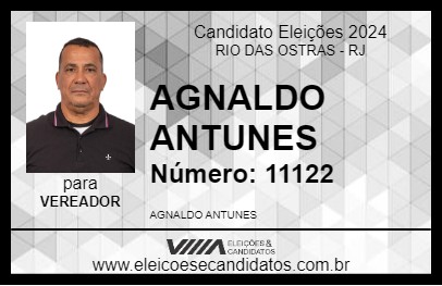 Candidato AGNALDO ANTUNES 2024 - RIO DAS OSTRAS - Eleições