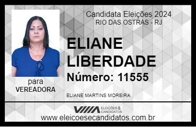 Candidato ELIANE LIBERDADE 2024 - RIO DAS OSTRAS - Eleições