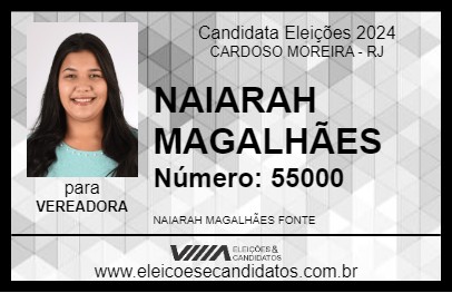 Candidato NAIARAH MAGALHÃES 2024 - CARDOSO MOREIRA - Eleições