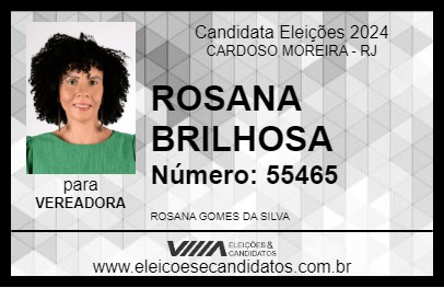 Candidato ROSANA BRILHOSA 2024 - CARDOSO MOREIRA - Eleições