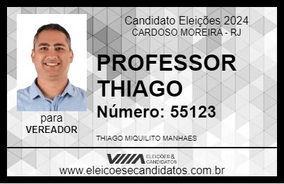 Candidato PROFESSOR THIAGO 2024 - CARDOSO MOREIRA - Eleições