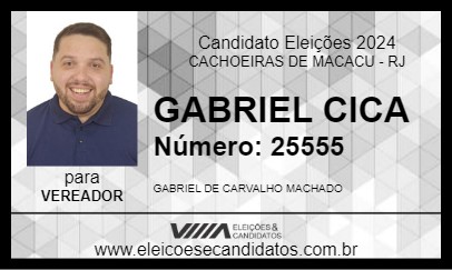 Candidato GABRIEL CICA 2024 - CACHOEIRAS DE MACACU - Eleições