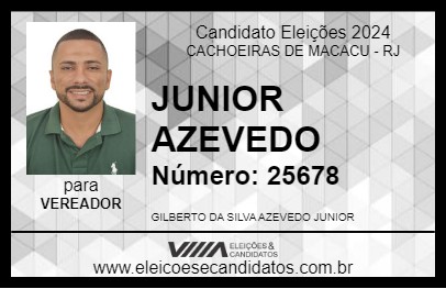 Candidato JUNIOR AZEVEDO 2024 - CACHOEIRAS DE MACACU - Eleições