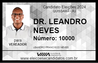 Candidato DR. LEANDRO NEVES 2024 - QUISSAMÃ - Eleições