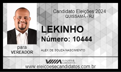 Candidato LEKINHO 2024 - QUISSAMÃ - Eleições