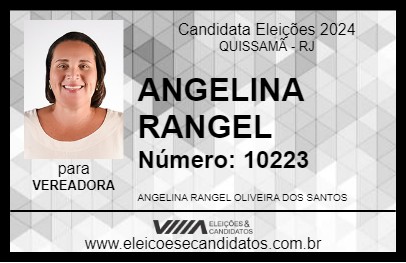 Candidato ANGELINA RANGEL 2024 - QUISSAMÃ - Eleições